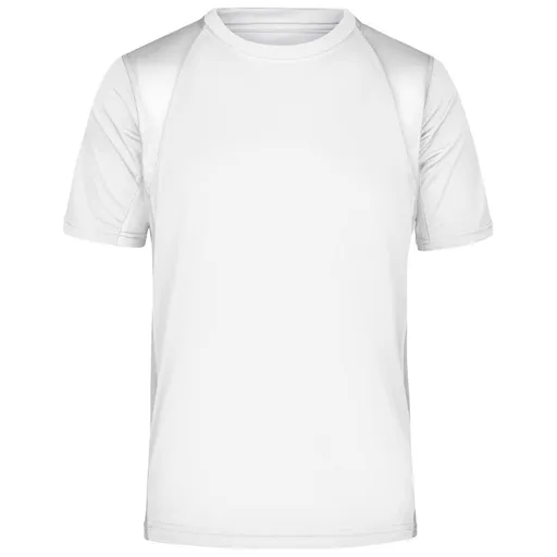 James & Nicholson (Daiber) Pánské sportovní tričko s krátkým rukávem JN306 - Bílá / bílá | L