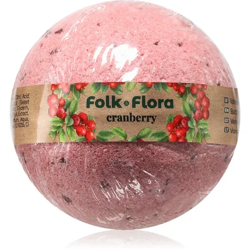 Folk & Flora Cranberry koupelová bomba 130 g