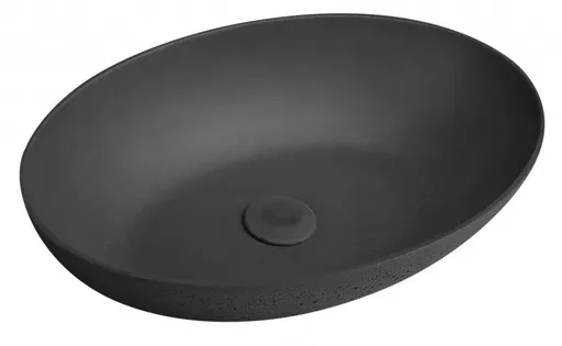 SAPHO FORMIGO betonové umyvadlo na desku, 60x40cm, antracit mat FG216