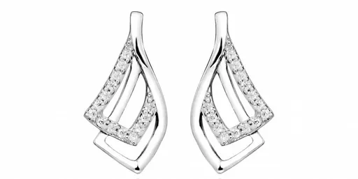 Silver Cat Elegantní náušnice se zirkony SC372