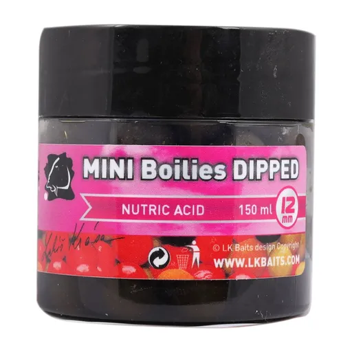LK Baits MINI Boilies v dipu 12mm 150ml - Nutric Acid,LK Baits MINI Boilies v dipu 12mm 150ml - Nutric Acid