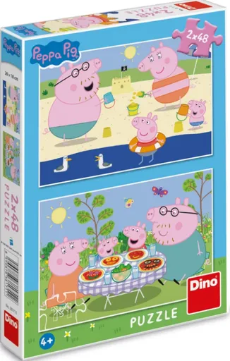 Puzzle Peppa Pig: Na dovolené 2x48 dílků