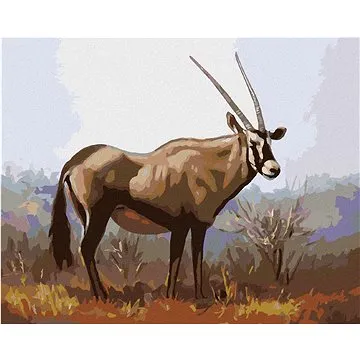 Zuty - Malování podle čísel - ANTILOPA V SAVANĚ (D. RUSTY RUST), 80x100 cm, vypnuté plátno na rám (HRAmmb01625nad)