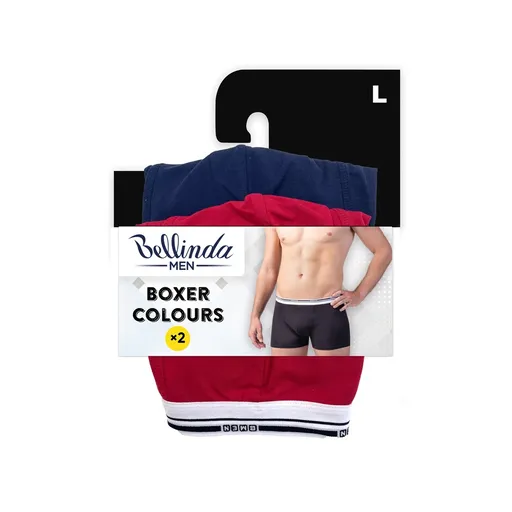 Bellinda Pánské bavlněné boxerky vel. L 2 ks modré+červené