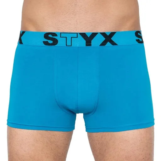 Styx Pánské boxerky sportovní guma nadrozměr světle modré (R969) 5XL