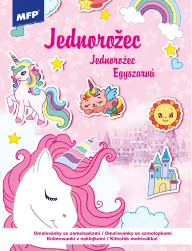 Omalovánky se samolepkami Jednorožec