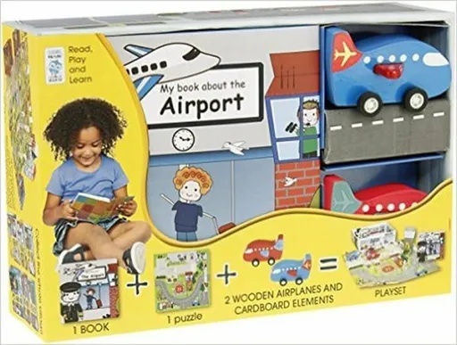 My Little Book about Airplanes(Book, Wooden Toy  16-piece Puzzle)
