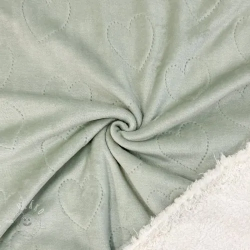 Kojenecký plyš TEDDY Hearts old green