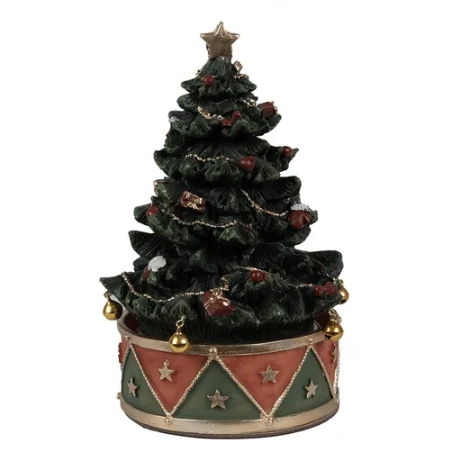 Natahovací hrací skříňka stromek Christmas Tree - Ø 12*18 cm Clayre & Eef