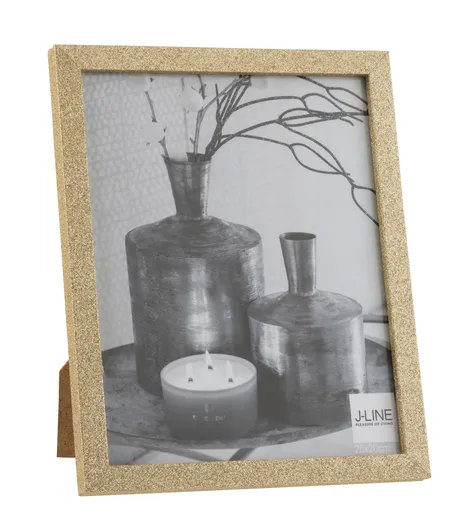 Zlatý dekorativní fotorámeček s flitry Glitter gold - 22*2*27 cm / 20*25cm J-Line by Jolipa