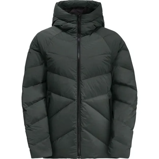 Jack Wolfskin MARIENPLATZ Dámská péřová bunda, tmavě zelená, velikost
