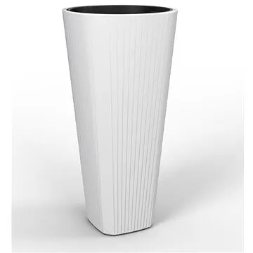 LAMELA, květináč MUZA, rozměr 39 x 39 cm, výška 81 cm, bílý (1311118744)