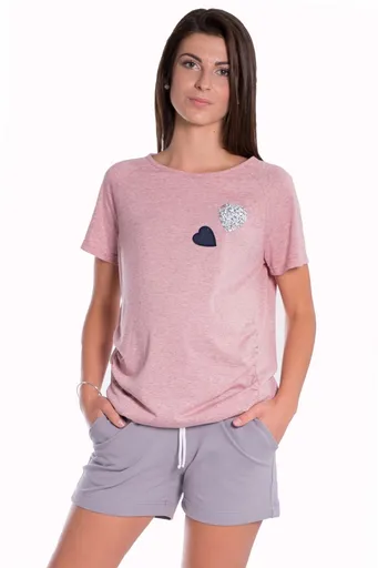 bemaamaa Těhotenské,bavlněné kraťasy s odpáratelným pásem - šedé, vel. XL