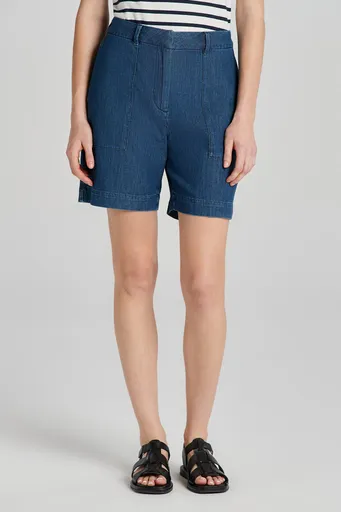 ŠORTKY GANT REL CHAMBRAY SHORTS DARK BLUE