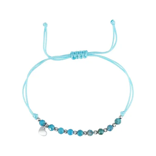 Evolution Group - Pavona Tyrkysový textilní náramek s apatitem 13059.3