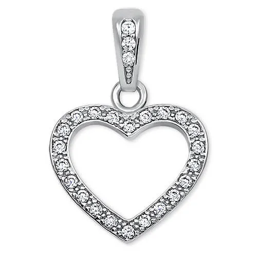 Soliter Srdíčkový přívěsek z bílého zlata s krystaly 249 001 00561 07
