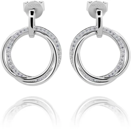 Modesi Stříbrné náušnice se zirkony M23042