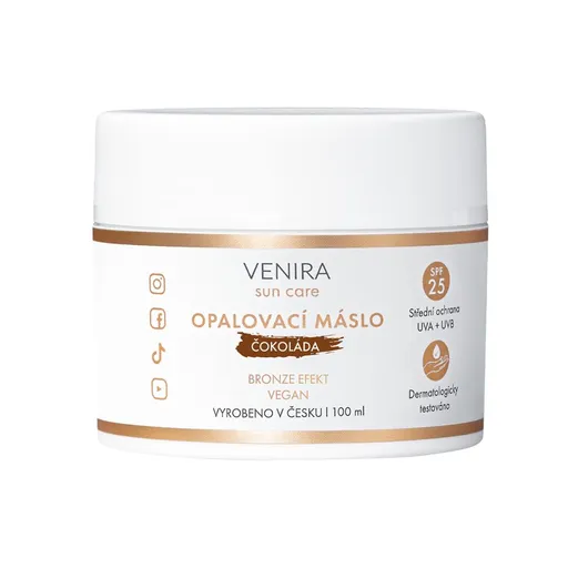 Venira Opalovací máslo bronze čokoláda SPF25 100 ml
