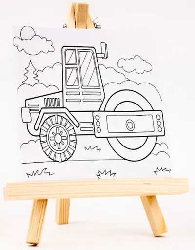 Plátno s předlohou - Traktor