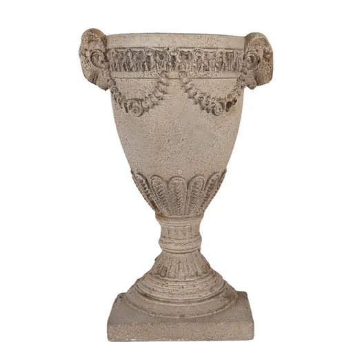 Šedý antik nástěnný květináč v barokním stylu Baroque - 29*11*44 cm Clayre & Eef