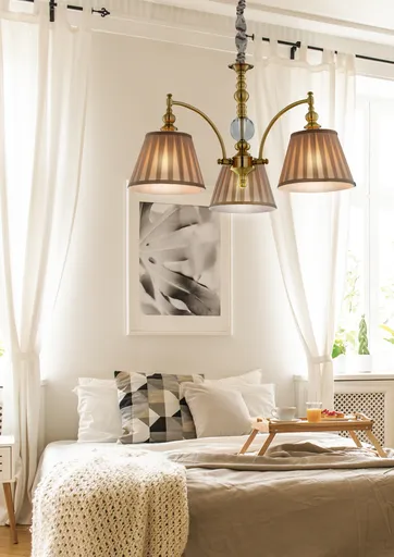 Závěsná lampa patinovaný lustr 3 Austin