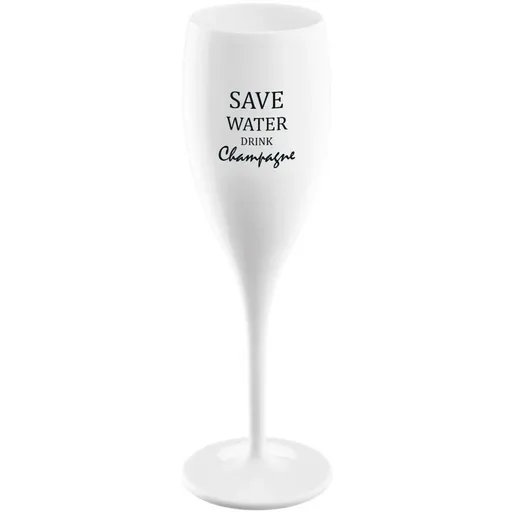 Koziol Sklenice s nápisem Save water drink champagne