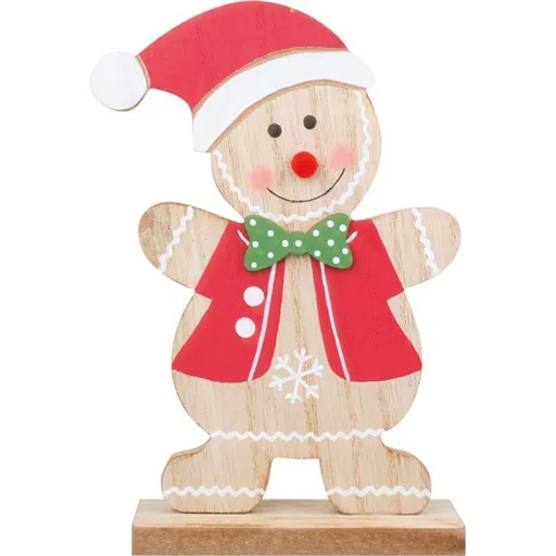 Dřevěný vánoční perníček na postavení 16,5 cm