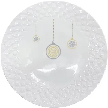 by inspire Mělký talíř Cross Vánoce, 27cm, zlatá koule (8775-0B-90)