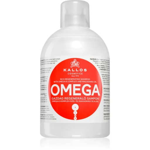 Kallos KJMN Professional regenerační šampon s omega 6 komplexem a makadamia olejem 1000 ml