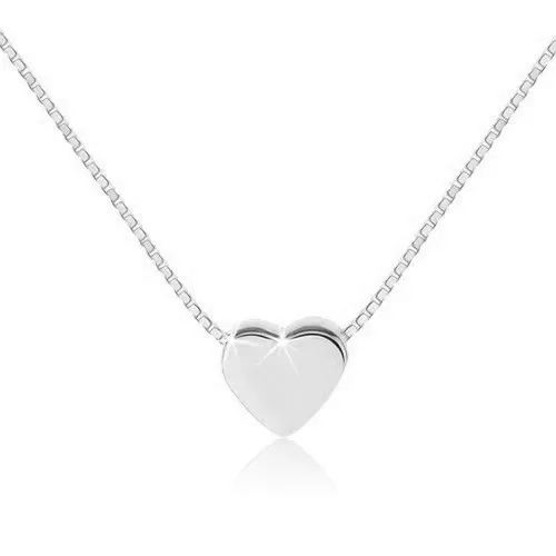 Stříbrný 925 náhrdelník, malé lesklé srdíčko