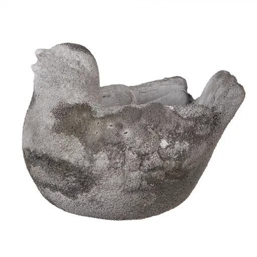 Dekorace cementový antik květináč ptáček - 18*12*13 cm Clayre & Eef