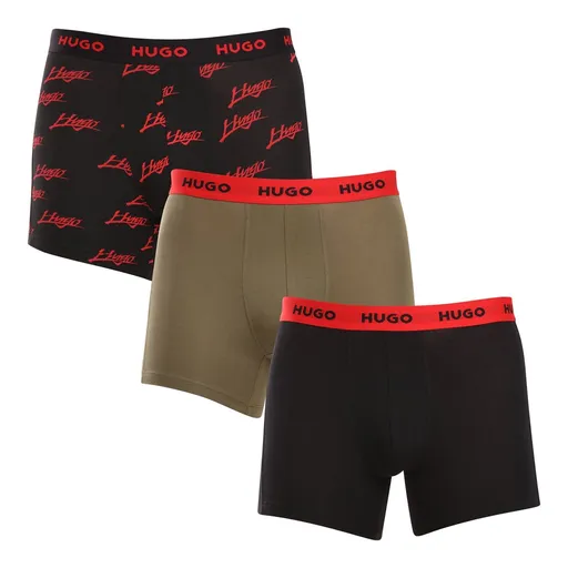 HUGO 3PACK pánské boxerky vícebarevné (50517887 984) L