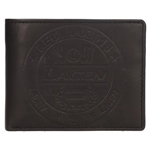 Pánská kožená peněženka Lagen Elías - černá