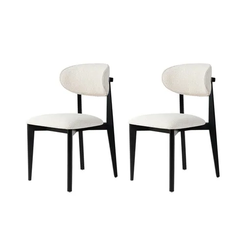 Sada jídelních židlí Lionte White and Black, 2 ks