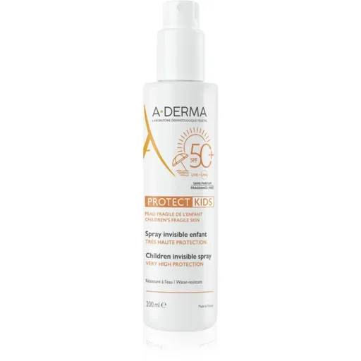 A-Derma Protect Kids Children Invisible Spray ochranné opalovací mléko ve spreji SPF 50+ pro děti 200 ml