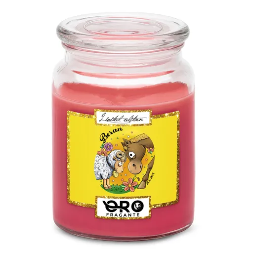 Svíčka Koňská znamení – beran (Vůně svíčky: Višně v čokoládě)