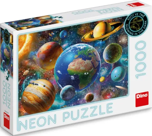 Puzzle Planety 1000 dílků neon