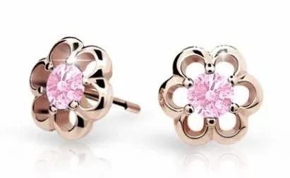 Cutie Jewellery Dětské náušnice z růžového zlata C1947-30-X-4 růžová