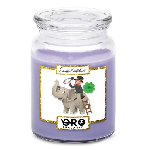Svíčka Kominík a slon (Vůně svíčky: Levandule)