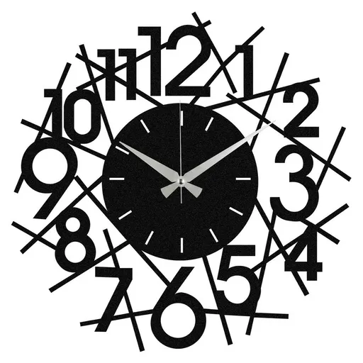 Nástěnné hodiny Rasputin, Black, 48 x 48 cm