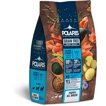 Polaris bezobilné granule s čerstvým masem Junior s lososem a krůtím 2,5kg (5999566110566)