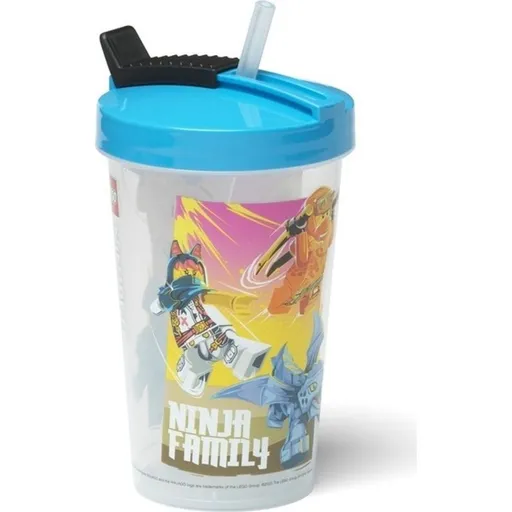 LEGO® Ninjago kelímek s brčkem - modrá
