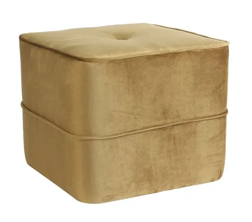 Karamelový sametový puf Kiki – 40*40*35cm Light & Living