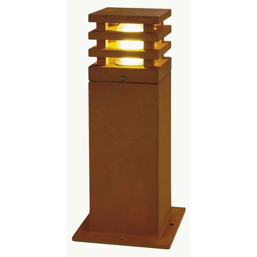 SLV BIG WHITE RUSTY SQUARE 40, venkovní stojací lampa, LED, 3000K, hranatá, rezavé železo, D/Š/V 12/12/40 233427