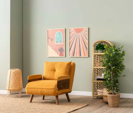 Rozkládací křeslo Cosmo Single - Bohemian Mustard