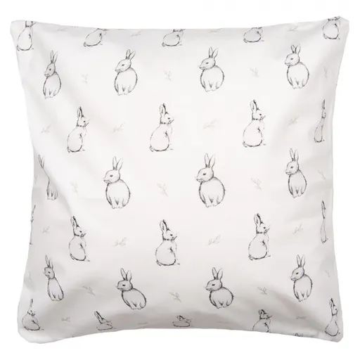 Béžový povlak na polštář s králíčky Bunny Buddies - 45*45 cm Clayre & Eef