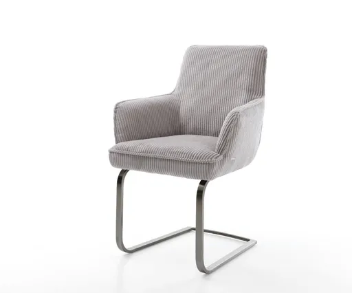 Heira-Flex konzolová židle s područkami šňůra stříbrná šedá