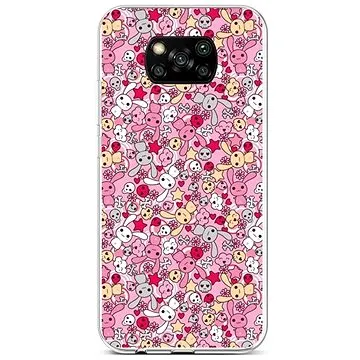 TopQ Xiaomi Poco X3 silikon Pink Bunnies 60786 (Sun-60786)