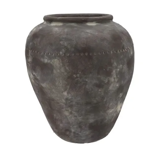 Šedá veliká rustikální váza Gamla Mosaic XXL - Ø 54*63 cm daan kromhout