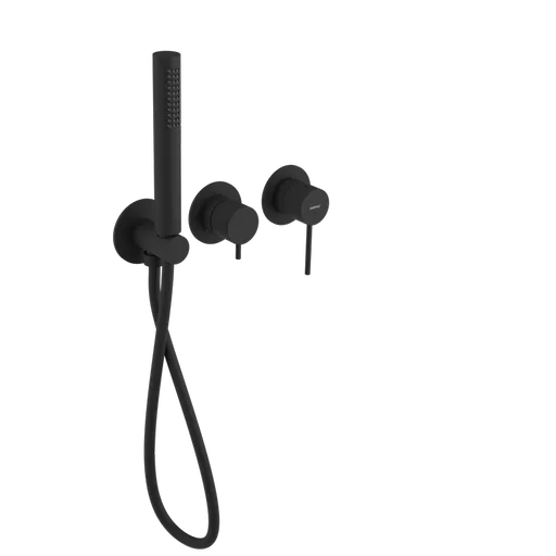 SAPHO ULTRAMIX podomítková sprchová/vanová baterie s ruční sprchou, 2 výstupy, černá mat UT045B